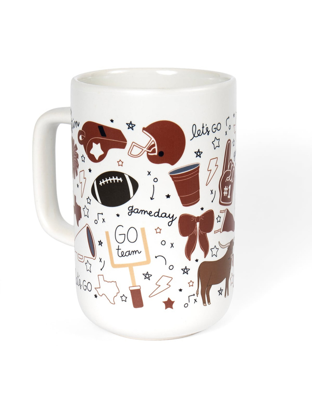 Austin Football Game Day Tall Ceramic Mug, 2 of 3