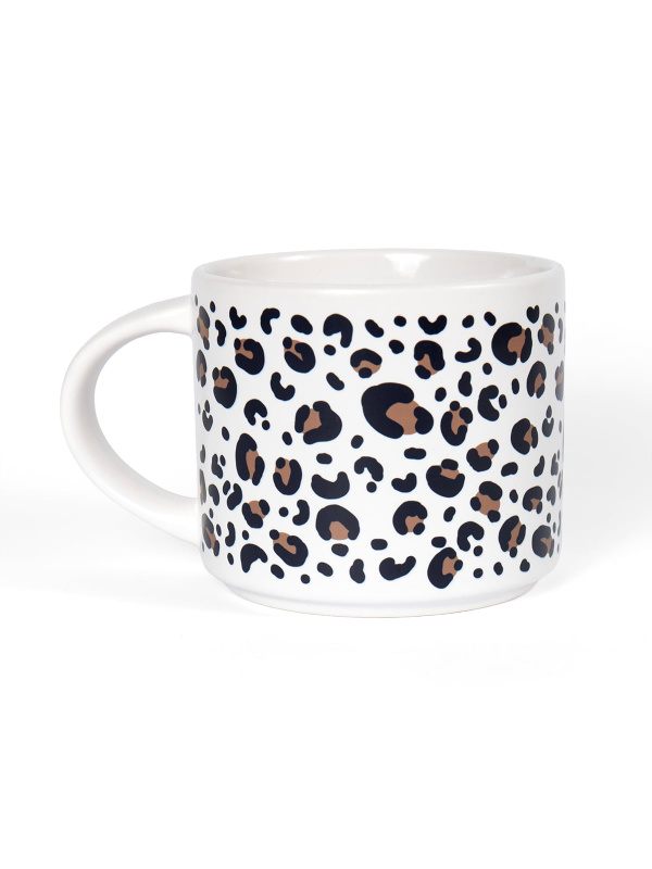 Leopard Print Large Ceramic Mug - Cream, 3 of 3