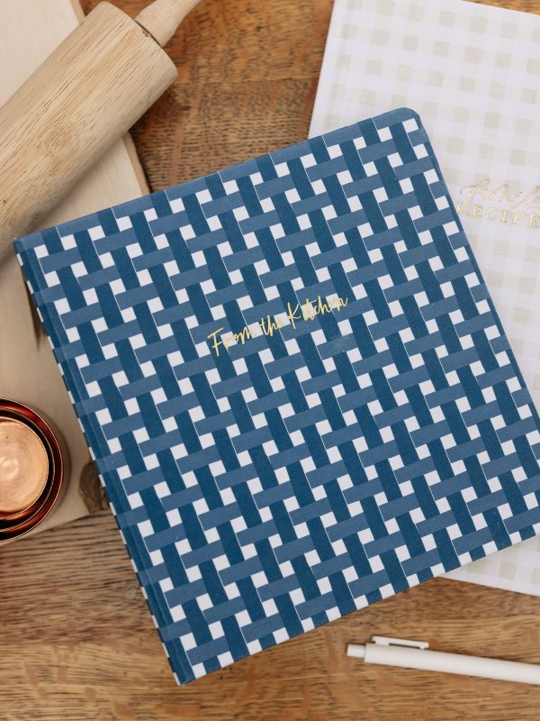 Navy Gingham Petite Recipe Binder, 2 of 11