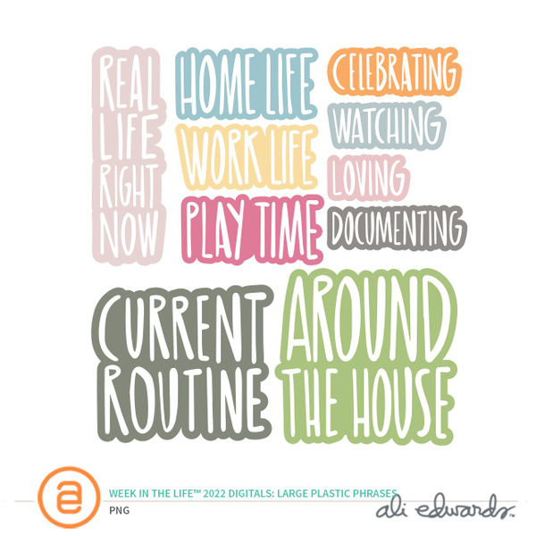 Week In The Life™ 2022 Digital Large Plastic Phrases, 1 of 1