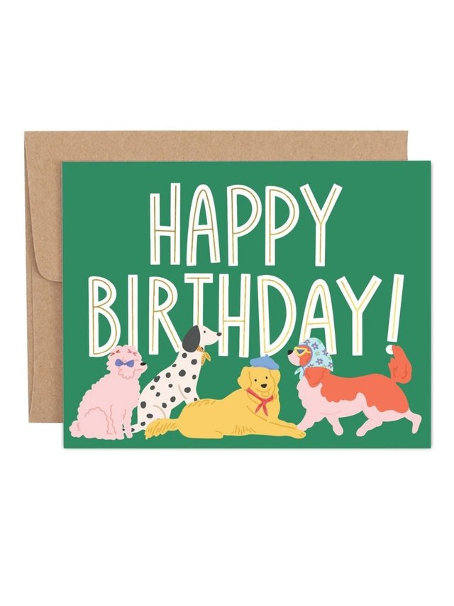 Happy Birthday Dapper Dogs Greeting Card, 1 of 1