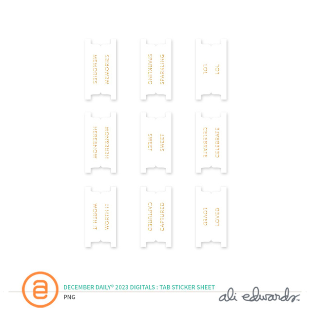 December Daily® 2023 Digital Tab Sticker Sheets, 1 of 1