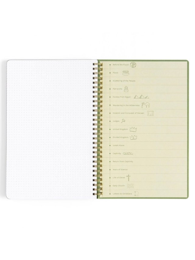 Olive Bible Study Spiral Notebook with Reference Maps, 9 of 9