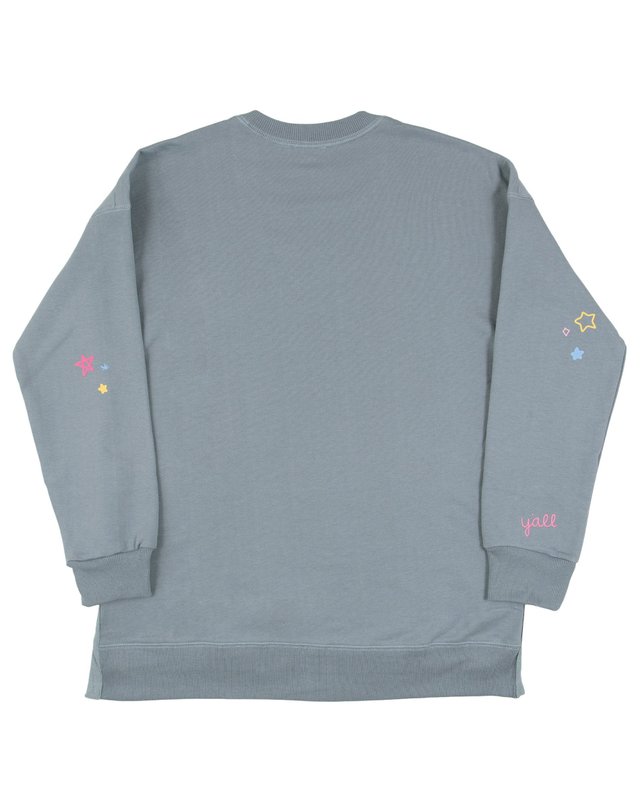 Howdy Cowgirl Boots - Callie Tunic Sweatshirt - Dusty Blue, 5 of 9