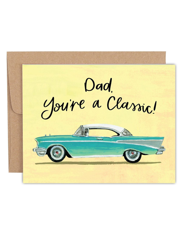 Classic Car Father's Day Greeting Card, 1 of 1