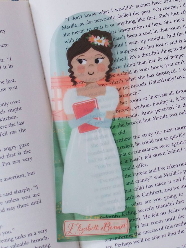 Pride and Prejudice Elizabeth Bennet Transparent Bookmark, 1 of 3