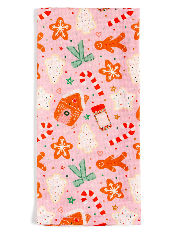 Holiday Cookies Christmas Tea Towel, 1 of 1