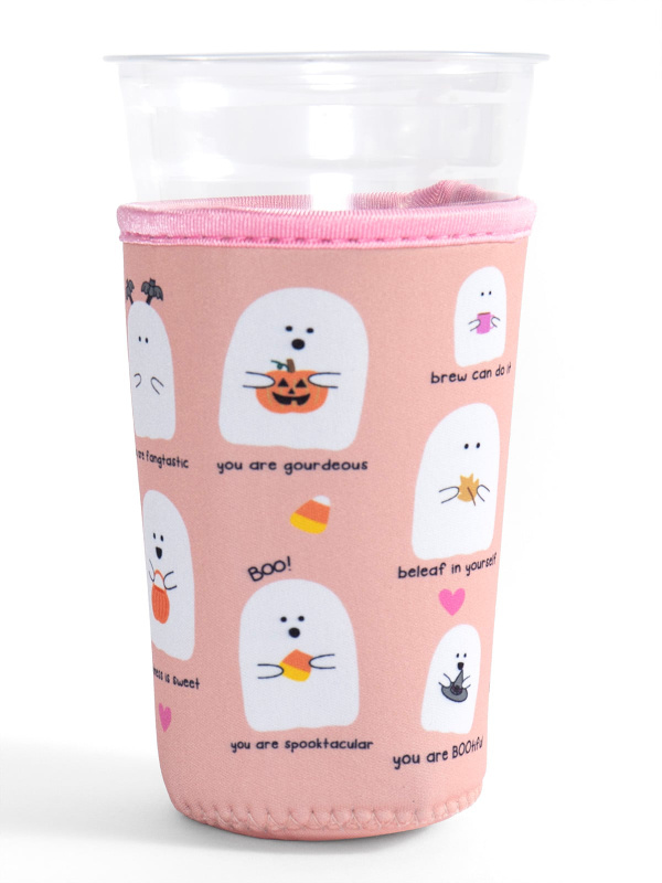 Ghosts Affirmations Halloween Drink Sleeve, 2 of 5