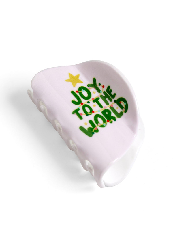 Joy to the World Christmas Claw Hair Clip, 3 of 5