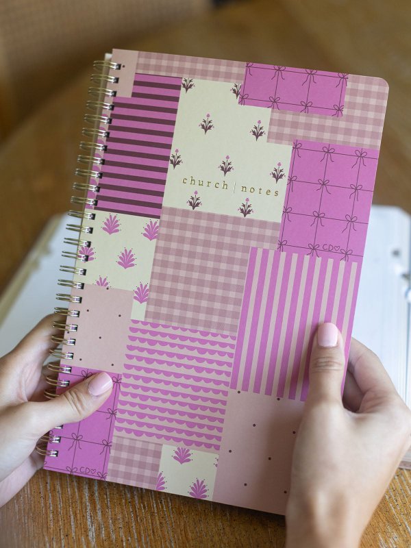 Quilted Patchwork Bible Study Spiral Notebook by Callie Danielle, 7 of 8