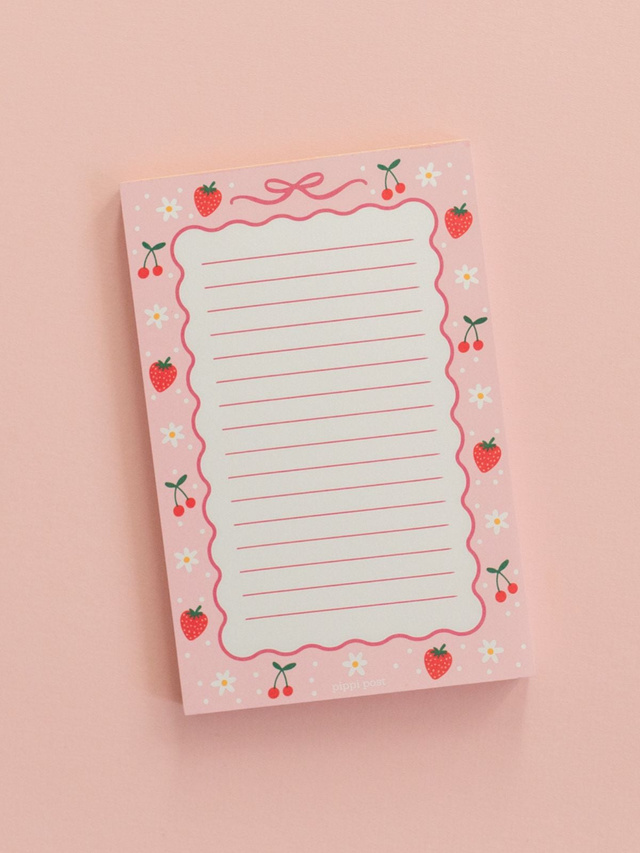 Berries & Bows 4×6 Notepad, 1 of 2