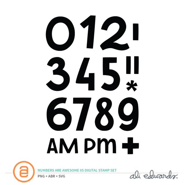 Numbers Are Awesome #5 Digital Stamp Set, 1 of 1