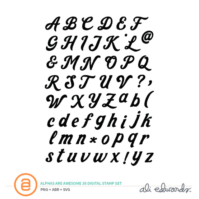 Alphas Are Awesome #38 Digital Stamp Set, 1 of 1