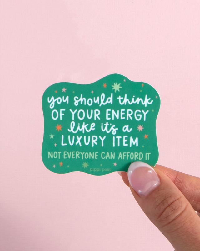 Energy Is A Luxury Item Decal Sticker, 1 of 3