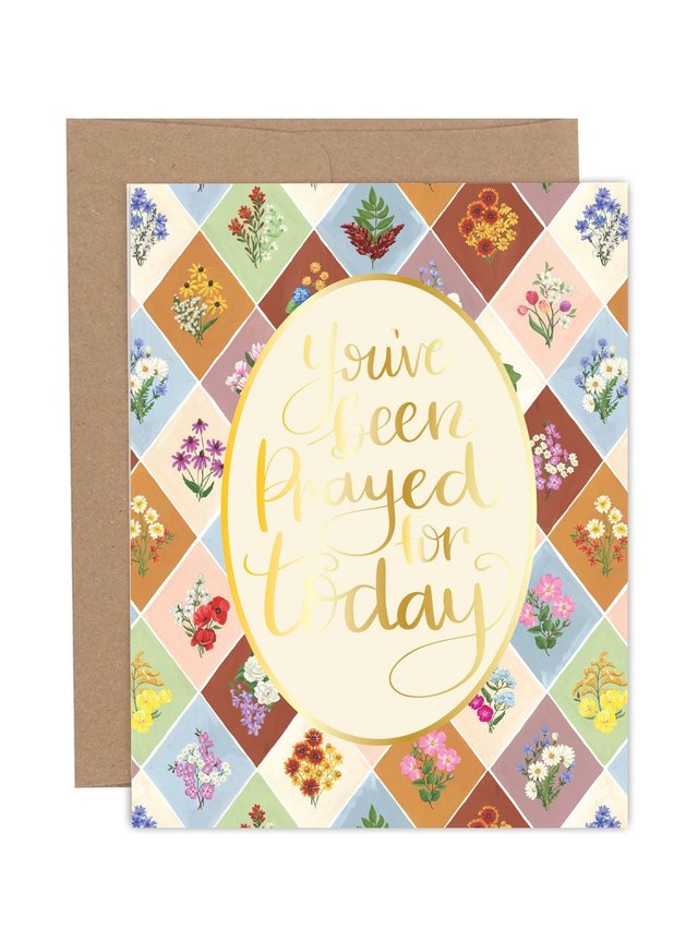 You've Been Prayed For Today Encouragement Greeting Card, 1 of 1