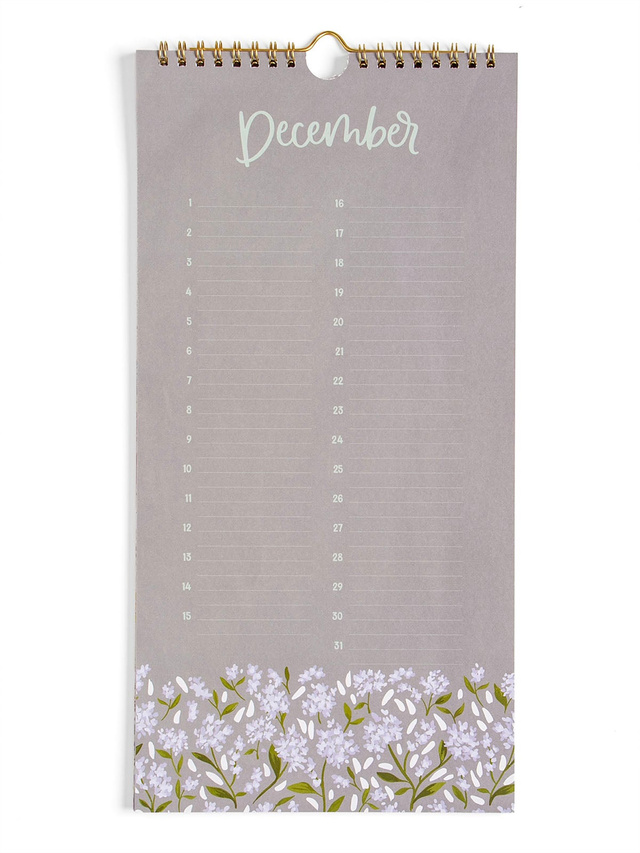 Celebrations by the Month Perpetual Wall Calendar - Floral, 4 of 6