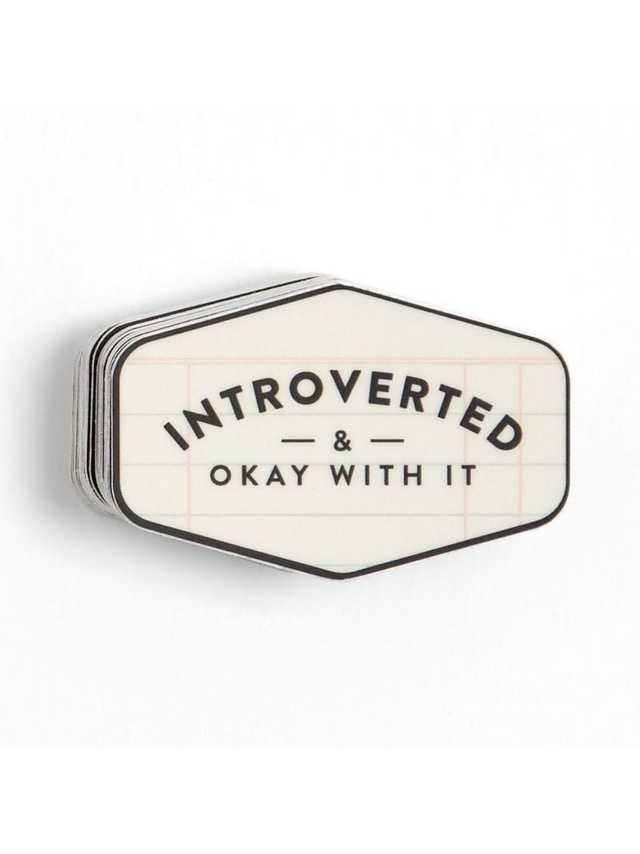 Introverted & Okay With It Decal Sticker, 1 of 3