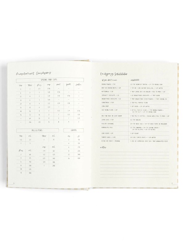 Beige Gingham Heirloom Recipe Book, 4 of 7