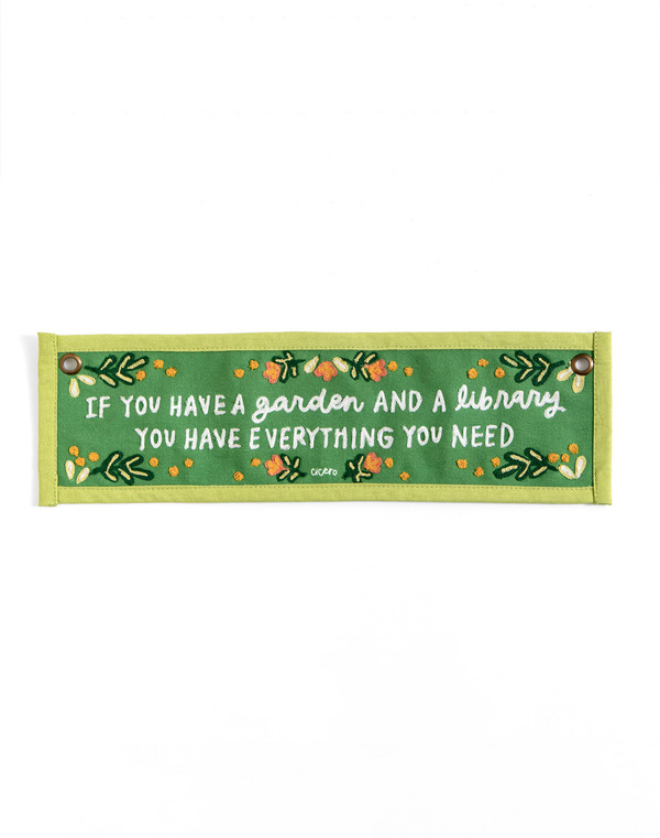 Garden And A Library Canvas Banner, 3 of 4