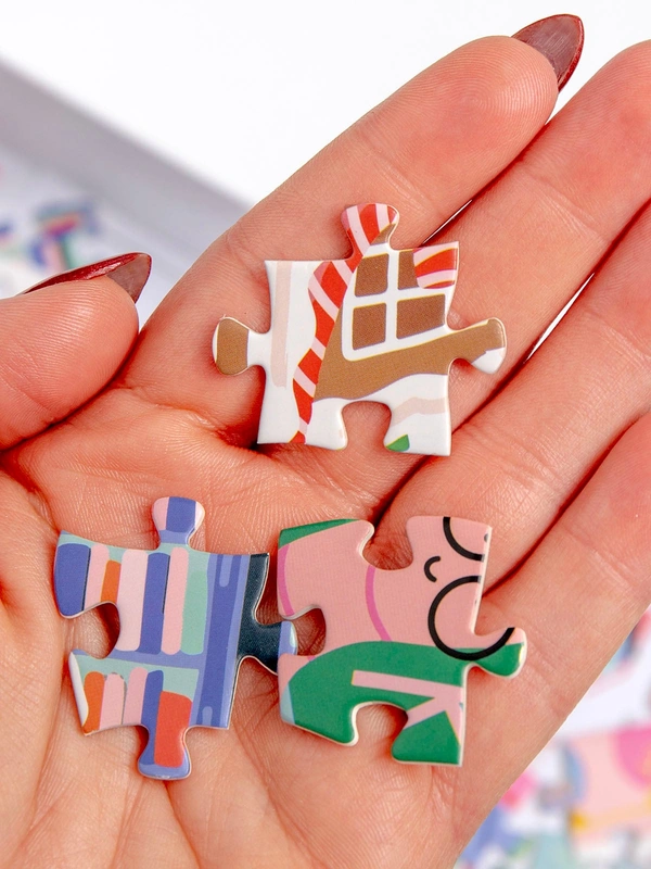 Merry Bookmas Stamps - 500 Piece Christmas Jigsaw Puzzle, 4 of 6