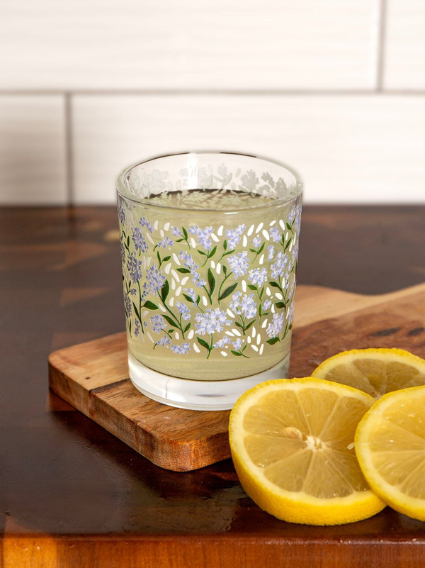 Hydrangea Floral Short Juice Glass, 1 of 4