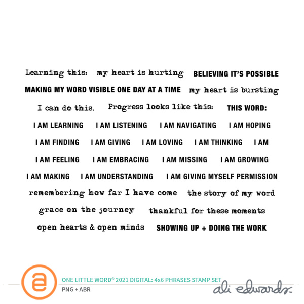 One Little Word® 2021 Digital One Little Word® Phrases Stamp Set, 1 of 1