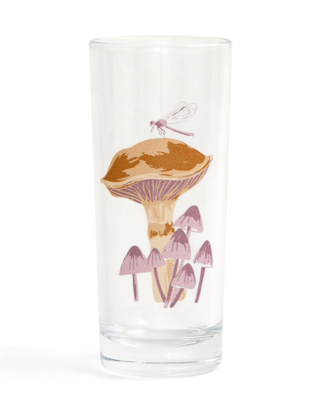 Dragonfly Mushroom Tall Juice Glass, 2 of 2