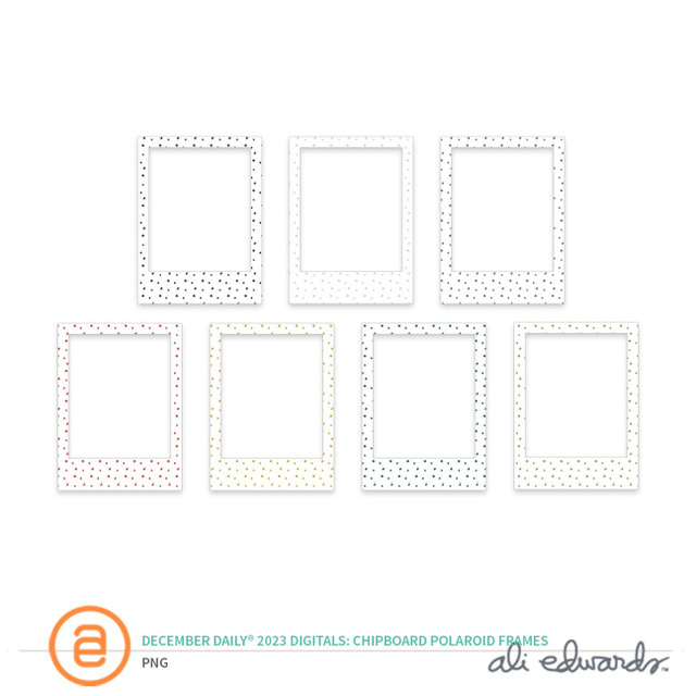 December Daily® 2023 Digital Polaroid Chipboard Frames, 1 of 1