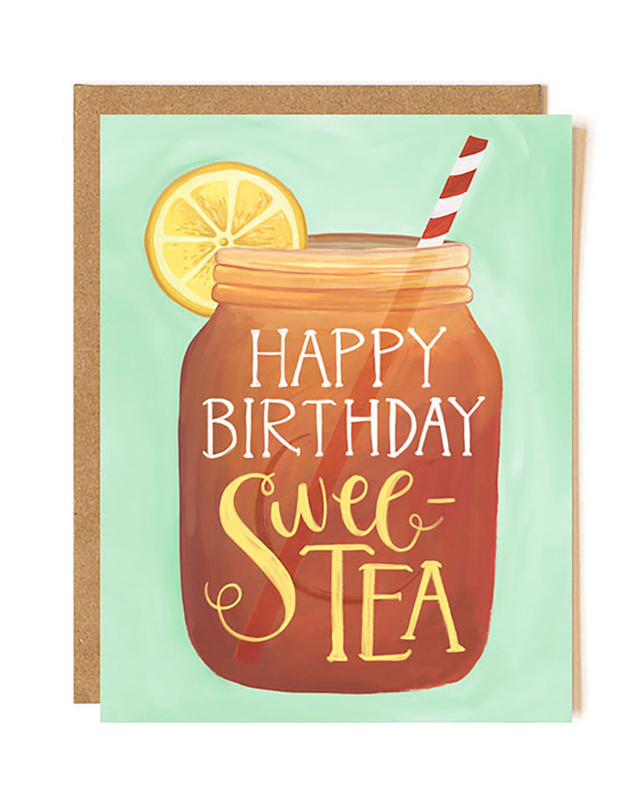 Birthday Sweet Tea Greeting Card, 1 of 1