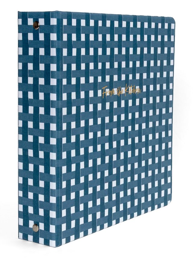 Navy Gingham Petite Recipe Binder, 3 of 11
