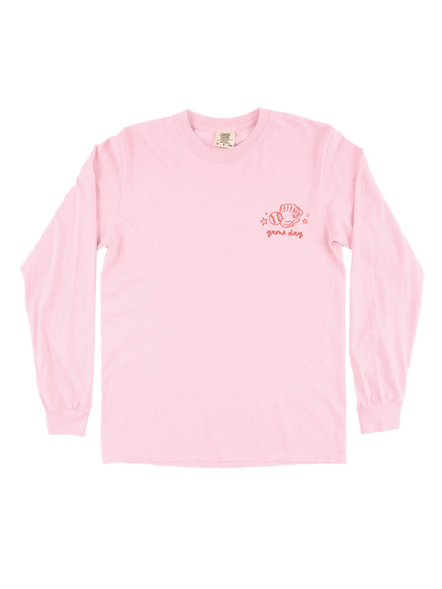 Baseball Game Day Long-Sleeve Tee - Blossom, 3 of 4