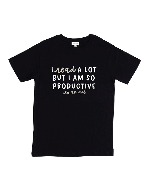 I Read A Lot - Pippi Tee - Black, 3 of 3
