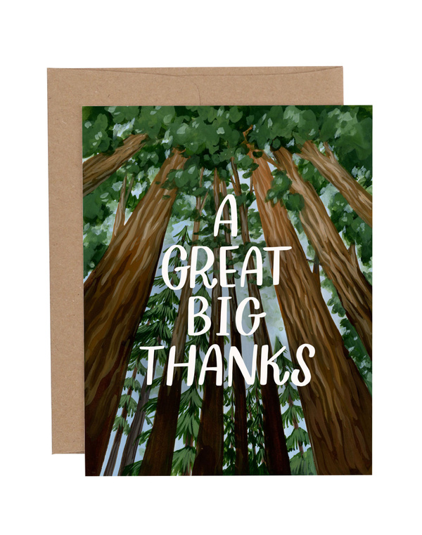 Big Redwood Thanks Greeting Card, 1 of 1