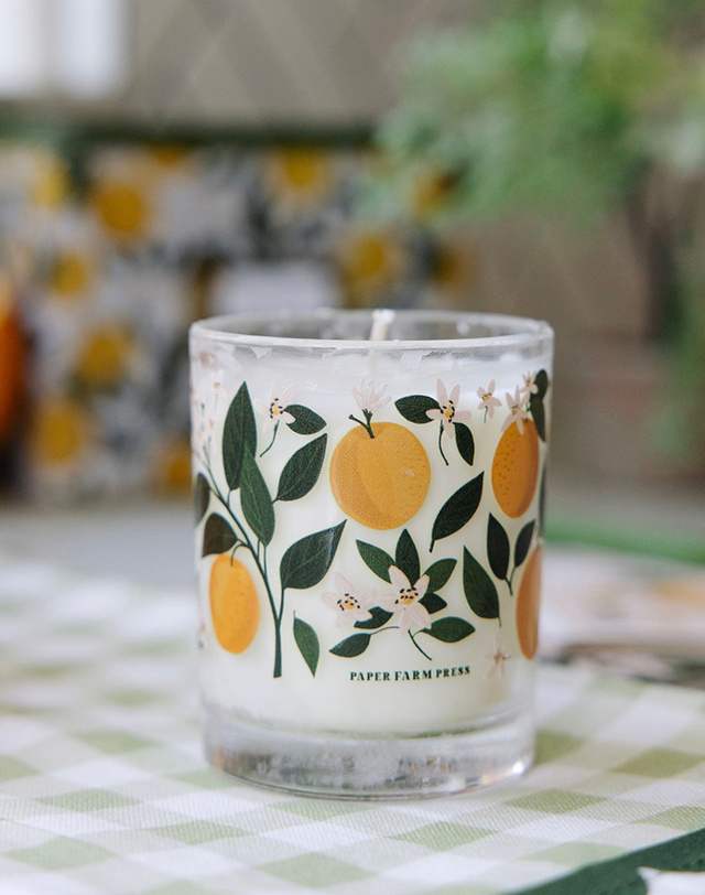 Orange Orchard Scented Soy Hand-Poured Candle, 1 of 5