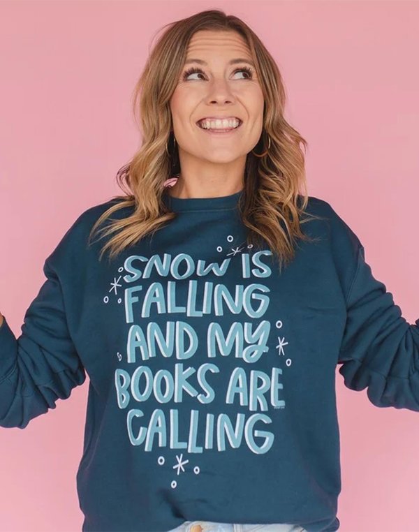 Snow is Falling Sweatshirt - True Navy, 1 of 4