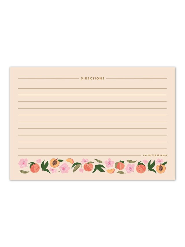 Peach Blossom Recipe Cards - Set of 50, 2 of 2