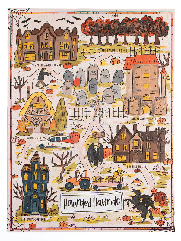 Literary Haunted Hayride - 500 Piece Halloween Jigsaw Puzzle, 2 of 6
