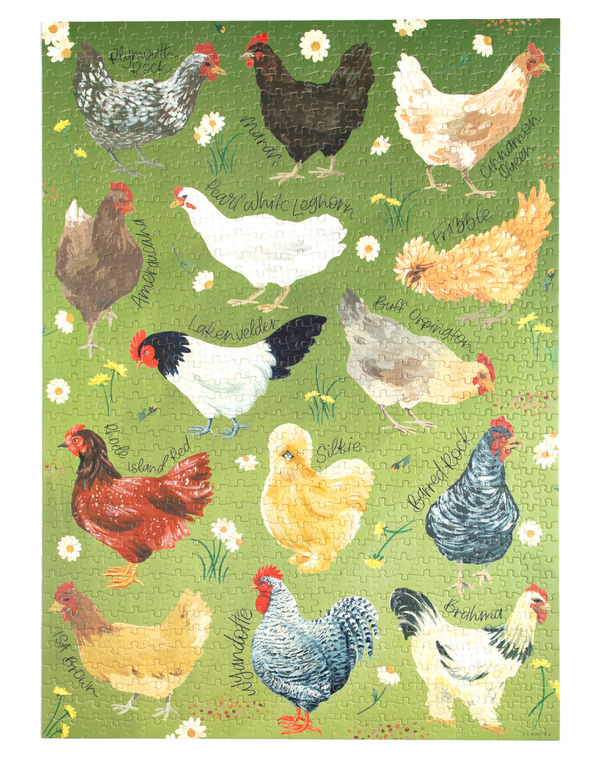 Chicken Meadows - 1,000 Piece Jigsaw Puzzle, 4 of 7