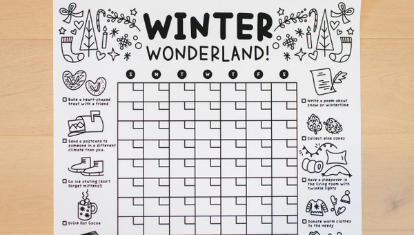 Winter Printable Calendar Poster, 2 of 3
