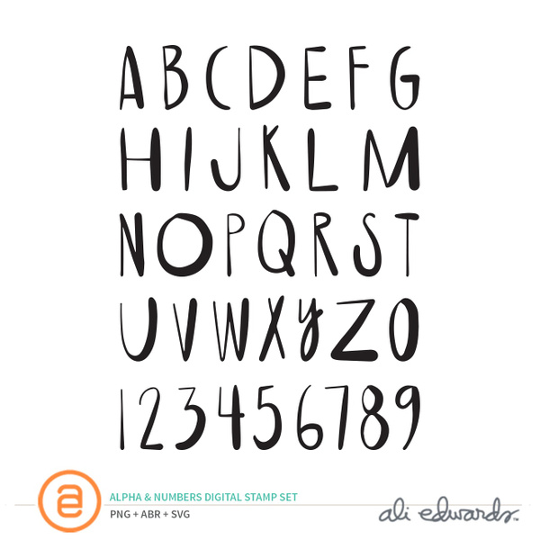 Storytelling Basics Alpha & Numbers Digital Stamp Set, 1 of 1
