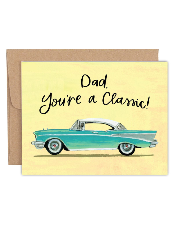 Classic Car Father's Day Greeting Card, 1 of 1