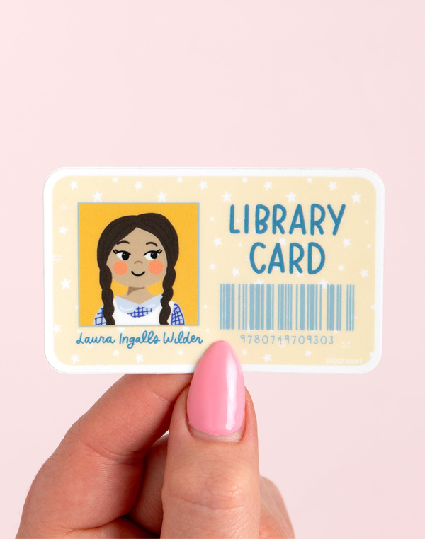 Laura Little House on the Prairie Library Card Decal Sticker, 3 of 4