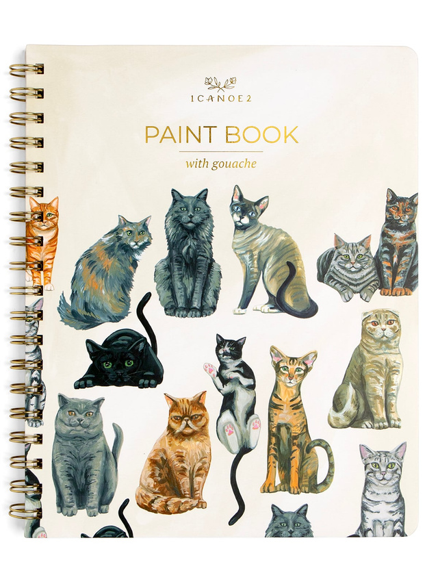 Feline Friends Cats Learn-To-Paint Gouache Paint Book, 5 of 7
