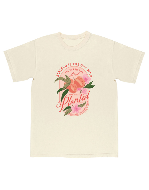 Peach Faith Tee - Ivory, 4 of 4