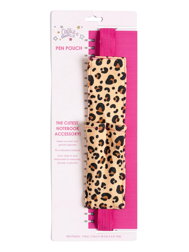 Leopard Print Pen Pouch – Elastic Notebook Pen Holder, 3 of 3