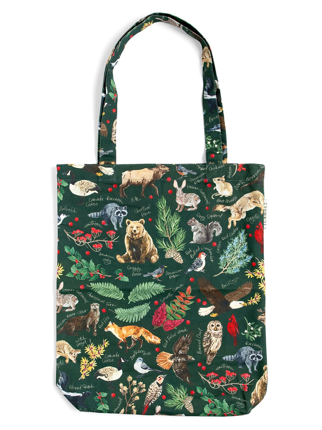 Winter Flora & Fauna Canvas Tote Bag, 2 of 2