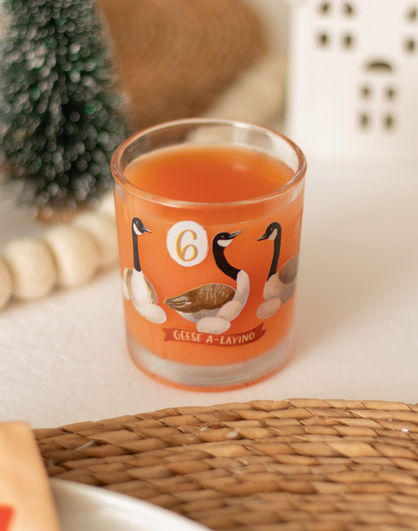 Six Geese A-Laying 7.5oz Short Juice Glass, 2 of 3