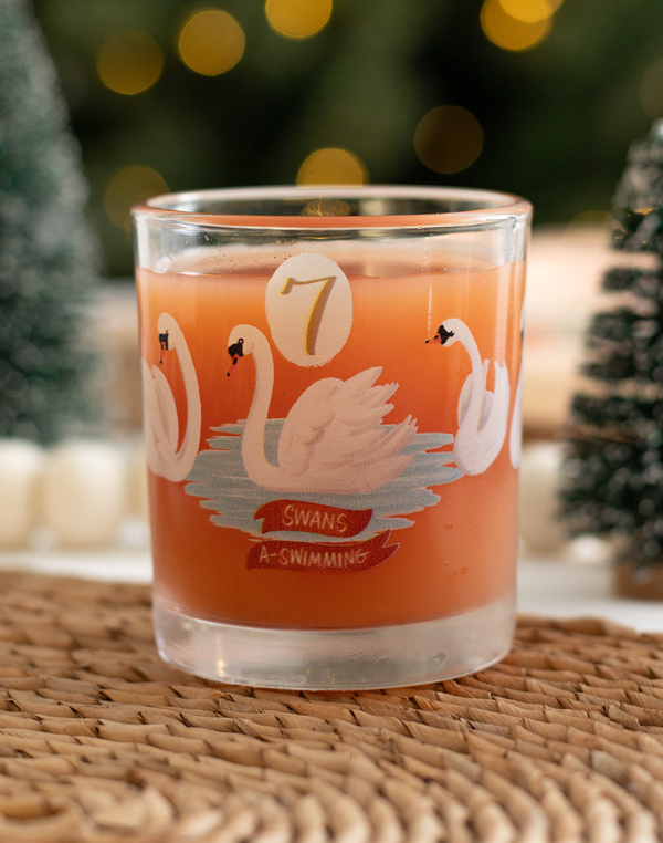Seven Swans A-Swimming 7.5oz Short Juice Glass, 1 of 3