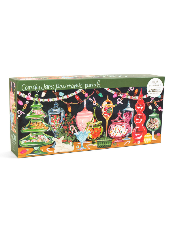 Candy Jars - 400 Piece Panoramic Holiday Jigsaw Puzzle, 1 of 7