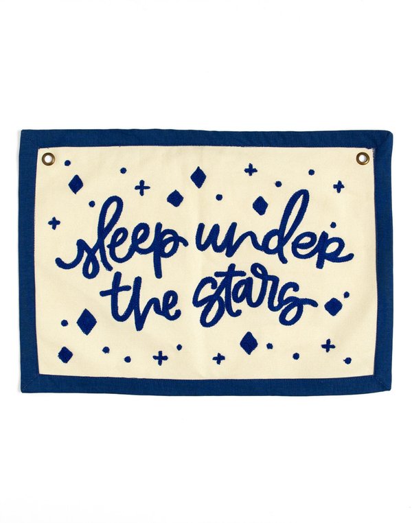 Sleep Under The Stars Embroidered Canvas Banner, 3 of 4